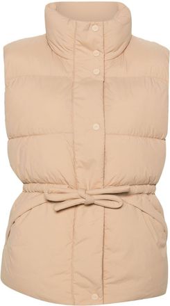 HUGO BOSS logo-plaque gilet - women - Polyamide/Polyamide/Recycled Polyester - M - Neutrals