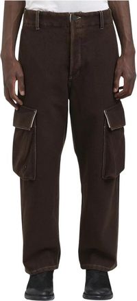 Uma Wang Paxton Broek - Heren - Straight fit broeken - Bruin - L - Katoen - Broeken