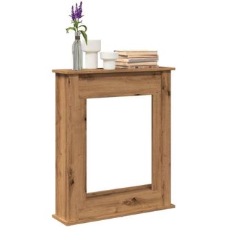 vidaXL Vidaxl - Borde De Chimenea Madera Ingenier&iacute;a Roble Artisan 75x20x87,5 Cm