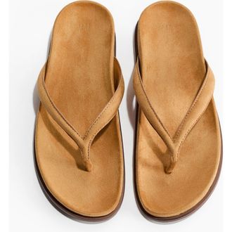 H&M Footbed Flip-flops in Mustard Yellow at Nordstrom, Size 10