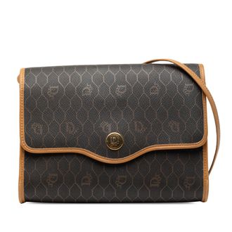 Dior Tweedehands honingraat gecoate canvas schoudertas