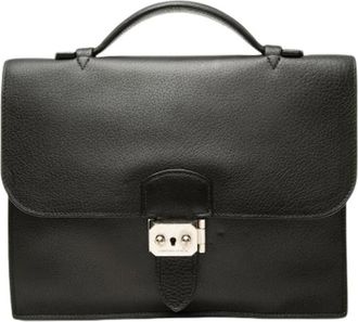 Herm&egrave;s Pre-owned Sac a Depeches - Dames - Vintage Handtas - Zwart - ONE Size - Leer - Vintage