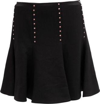 Valentino Garavani Crepe Couture Minirok - Dames - Korte rokken - Zwart - 3XS - Wol - Rokken