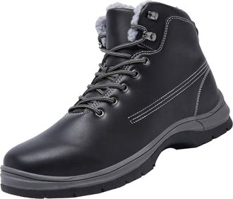 Generic Winter Shoes Mens Winter Boots Winter Boots Mens Elegant Boots Snow Boots Non-Slip High Hiking Shoes Waterproof Winter Boots Outdoor Shoes, black, 12.