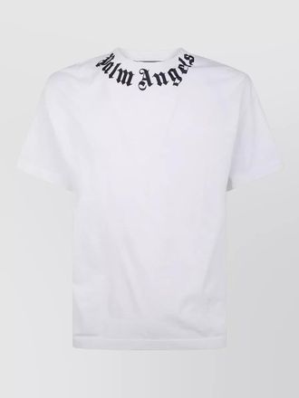 Palm Angels logo neck regular fit crew t-shirt shirt