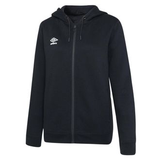 Umbro Dames/Dames Club Vrije tijd Hoodie met volledige rits (Zwart/Wit)