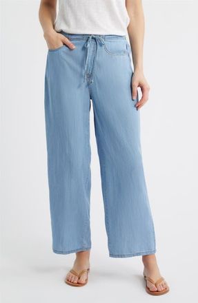 Beach Lunch Lounge Cass Chambray Drawstring Pants in Light Wash at Nordstrom, Size X-Small