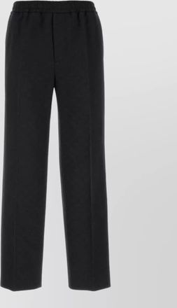 Gucci cotton blend trousers straight leg back pockets