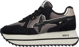 W6YZ Suede and technical fabric sneakers Deva W. - Dames - Sneakers - Zwart - 41 EU - Schoenen
