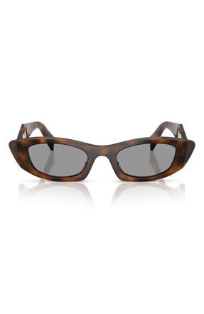 Prada 50mm Oval Sunglasses in Juniper Tortoise /Grey at Nordstrom