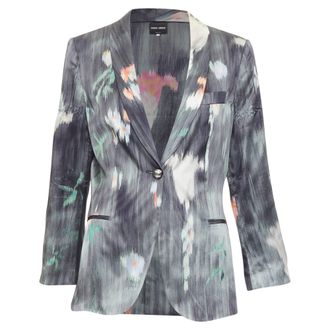 Giorgio Armani silk watercolor abstract blazer