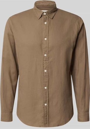 Selected Slim Fit Freizeithemd aus reiner Baumwolle Modell SLIMOWEN in Hellbraun, Größe XXL