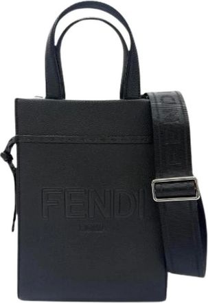 Fendi Pre-owned Leather Shoulder Bag - Dames - Vintage Shopper - Zwart - ONE Size - Leer - Vintage