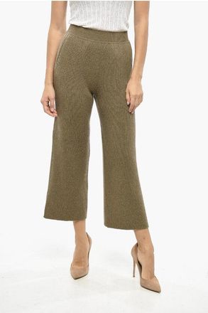 Loro Piana Ribbed Cashmere Palazzo Pants size 38