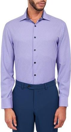 W.R.K Zig Zag Print Stretch Performance Dress Shirt in Lilac at Nordstrom Rack, Size 15.5