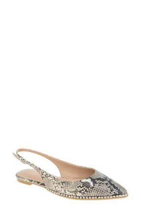 BCBGeneration Valerie Slingback Pointed Toe Flat in Snake at Nordstrom, Size 8