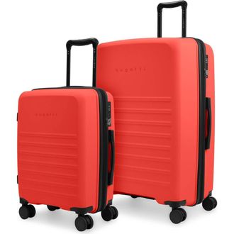 Bugatti Seoul 2 Piece Hardside Luggage Set with Expansion - Red at Nordstrom