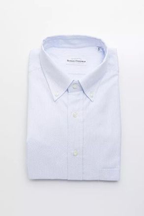 Robert Friedman Light Blue Cotton Men Mens Shirt