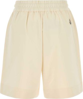 Moncler Womens Ivory Cotton Bermuda Shorts 034 Exterior