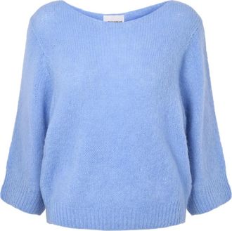 Americandreams Heidy Short Sleeve Pullover - Dames - Ronde hals truien - Blauw - L/Xl - Truien & Vesten
