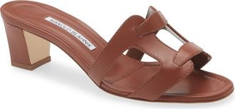 Manolo Blahnik Grellanu Sandal in Brown at Nordstrom, Size 10.5Us