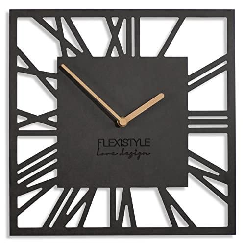 FlexiStyle Wanduhr ohne tickgeräusche modern LOFT Piccolo Square