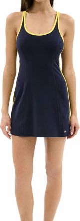 SPLITS59 Ella Airweight Dress In Indigo/yellow