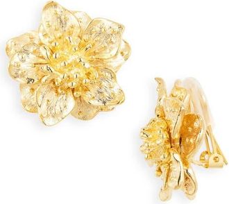 Kenneth Jay Lane Dogwood Flower Earrings in Gold at Nordstrom
