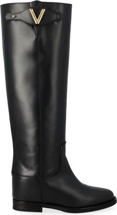 Via Roma 15 Zwarte Smonica stijlvolle schoenen - Dames - Hoge Laarzen - Zwart - 40 EU - Schoenen