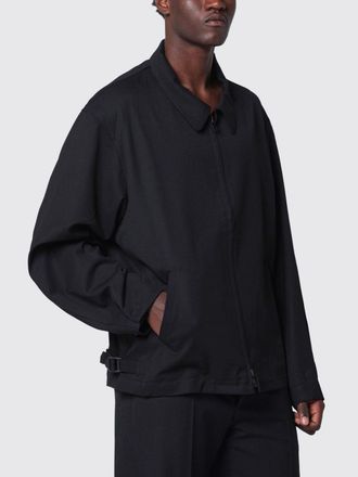 Yohji Yamamoto Giacca a camicia relaxed fit in misto lana con chiusura a zip
