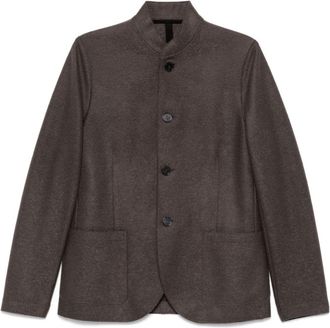 Harris Wharf London Nehru jacket - men - Virgin Wool - 56 - Grey
