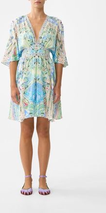 Camilla Short Waisted Dress in Midsummer Mosaics at Nordstrom, Size Xx-Small Au