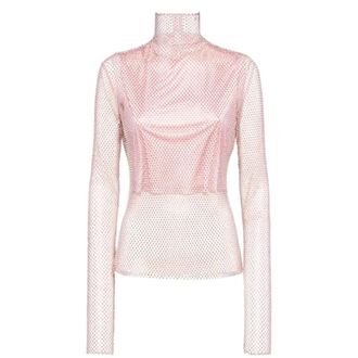 Sportmax Senior Midi Rok - Dames - Longsleeves - Roze - S - Polyester - Tops