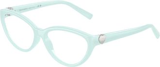 Tiffany & Co. Glasses, female, Blue, Size: 55 MM Cat Eye Optical Frame
