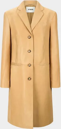 Staud Wyatt Leather Trench Coat