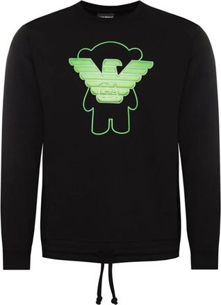Emporio Armani Manga Beer Hoodie Sweatshirt - Heren - Sweatshirts - Zwart - L - Katoen - Hoodies & sweatvesten