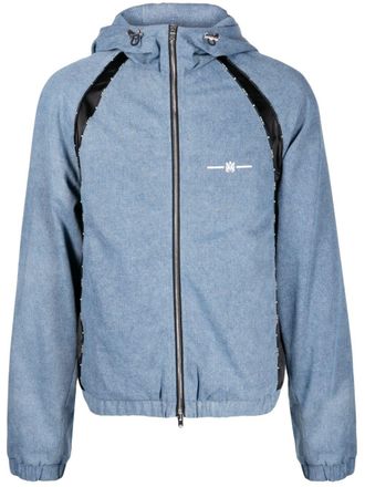 Amiri Giacca sportiva denim con stampa - Blu