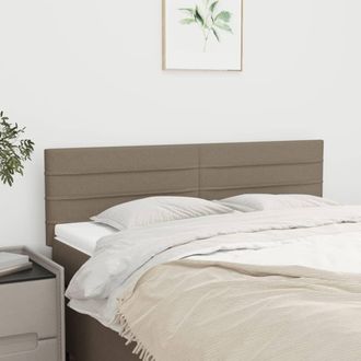 vidaXL Cabeceros 2 Unidades Tela Gris Taupe 72x5x78/88 Cm Vidaxl