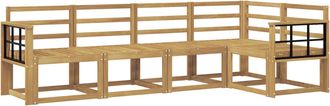 vidaXL Conjunto De Sof&aacute;s De Exterior 5 Uds. Blanco Vidaxl