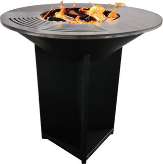 Purline Barbacoa Con Placa De Acero De 100 Cm Negro