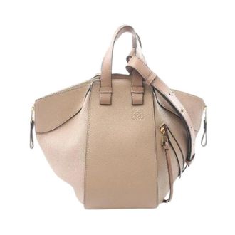 Loewe Pre-owned Hammock Small Leather Handbag - Dames - Pre-owned - Beige - Maat: ONE Size Leer