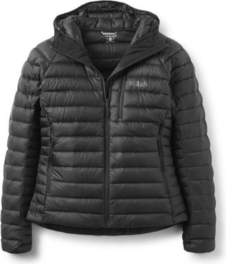 RAB Microlight Alpine Hoody Daunenjacke f&uuml;r Damen | schwarz/grau