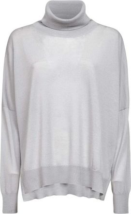 Blanca Vita Ribbed Turtleneck - Dames - Coltruien - Wit - XS - Wol - Truien & Vesten