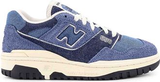 New Balance 550 denim and suede sneakers
