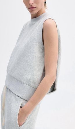 Co Sleeveless Sweatshirt in Scuba Knit in Heather Grey at Nordstrom, Size Xx-Small