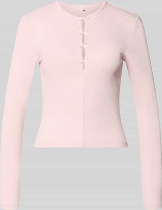 Only Slim Fit Langarmshirt aus Baumwoll-Mix Modell FEMKE in Rosa, Gr&ouml;&szlig;e XL