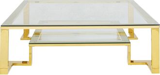 Kare Design Mesa centro gold 120x120cm