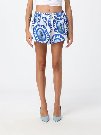 Staud Shorts in cotone con stampa grafica e vita bassa elasticizzata