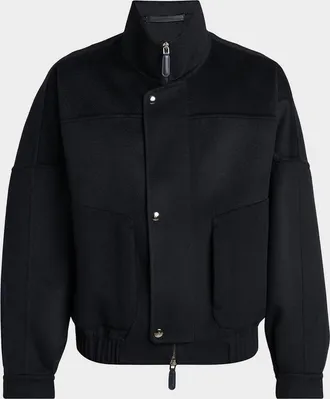 Giorgio Armani Men & apos;s Cashmere-Blend Bomber Jacket