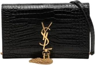 Saint Laurent Pre-owned Kate Schoudertas - Dames - Vintage Schoudertas - Zwart - ONE Size - Leer - Vintage